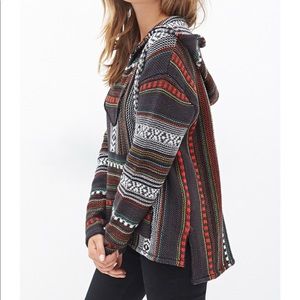 Forever 21 Striped Baja Hoodie